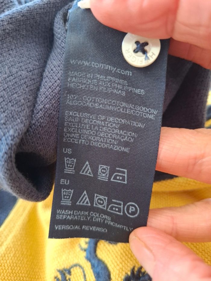 Polo jaune et bleu marine homme T XS - photo numéro 7