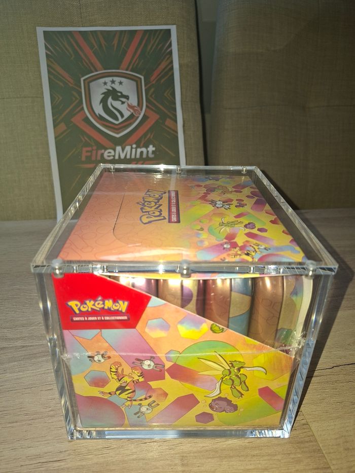 Lot de 3 acryliques display mini tin ×10 Pokémon aimants puissant FireMint - photo numéro 3