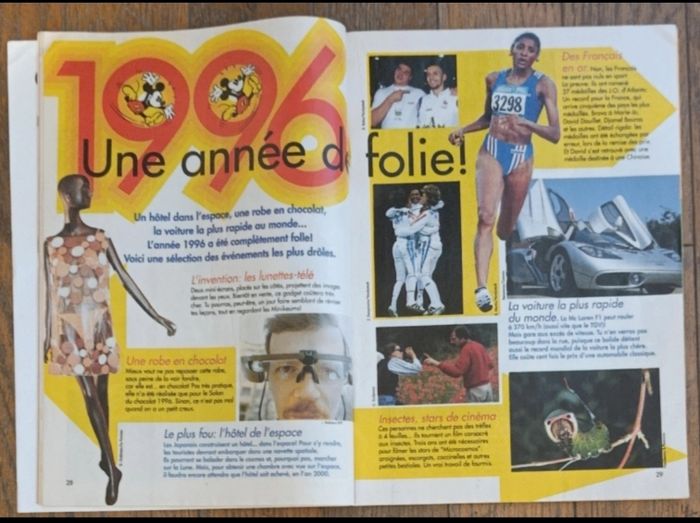 Ancien journal de mickey avec cadeau calendrier films 1997 N°2324 vintage - photo numéro 7