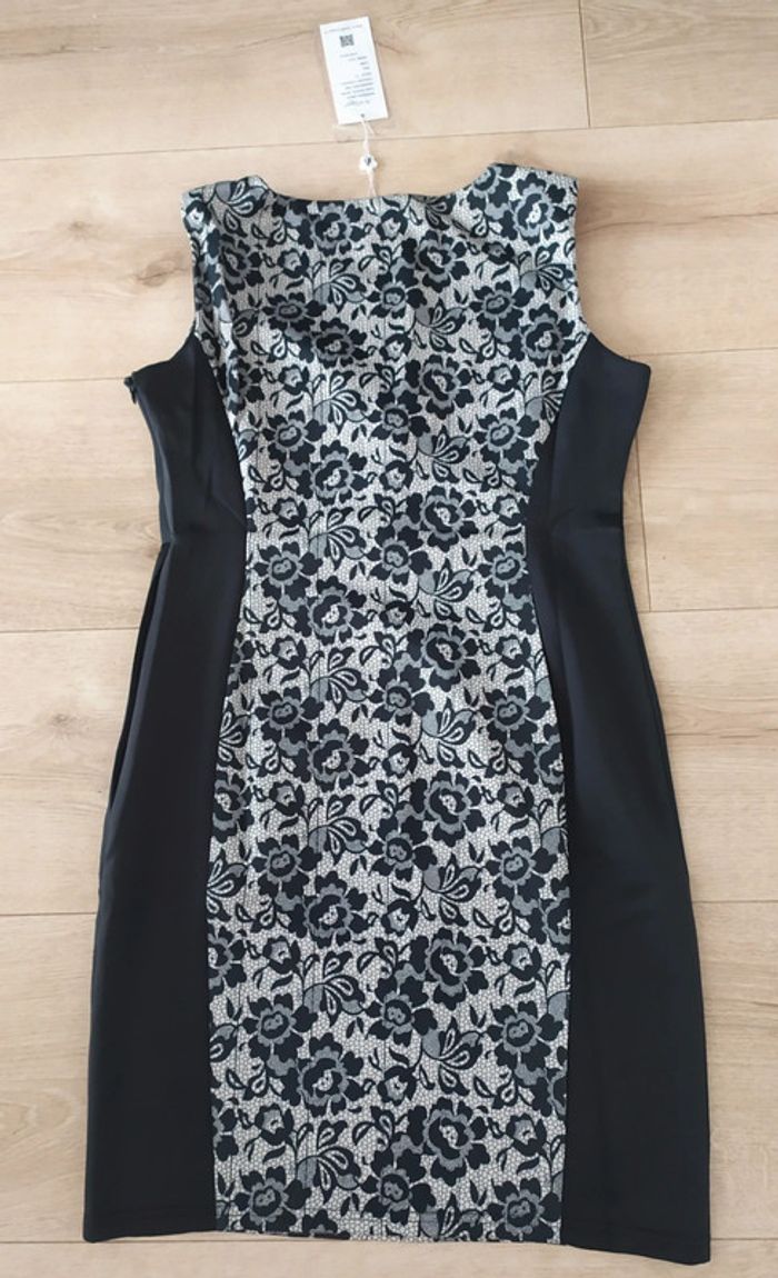 Robe fourreau noire et beige taille 3 Jus d'orange - photo numéro 2
