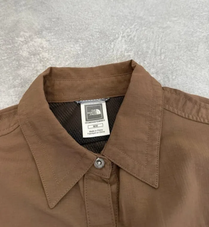 Chemise de randonnée The North Face marron manches courtes taille M - photo numéro 7