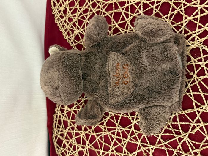 Doudou plat marionnette hippopotame HISTOIRE D'OURS - photo numéro 2
