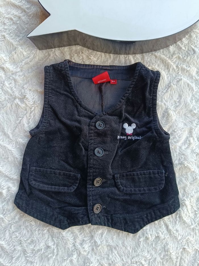 Ensemble velours (boléro+pantalon) anniversaire mariage Noël fête Garçon 6 mois Mickey Originals - photo numéro 2