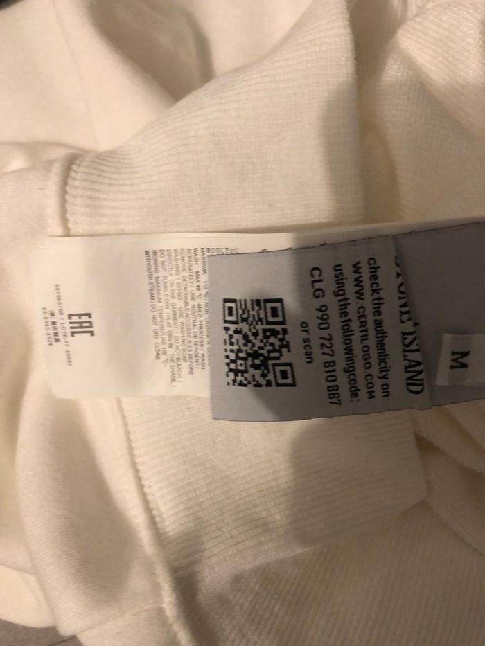 Pull stone island blanc taille M - photo numéro 4