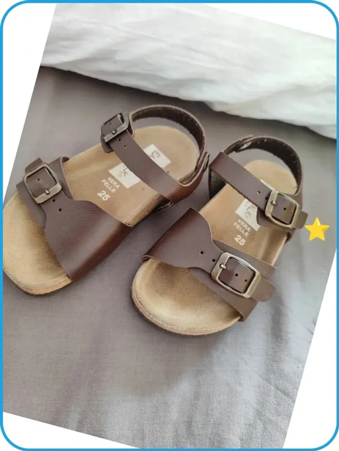 Sandales mixte- marron - T 25