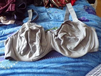 Soutien gorge bleu gris en coton 110F