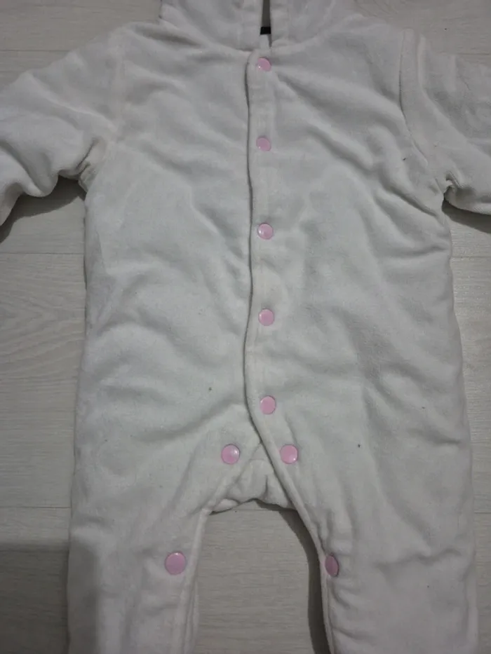 Combipilote blanc avec oreilles / chat 9mois - photo numéro 7