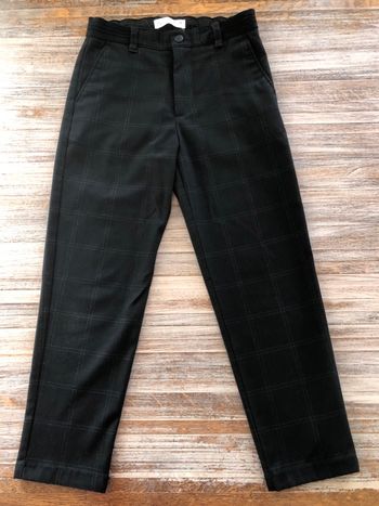 Pantalon à carreaux noir 9 ans