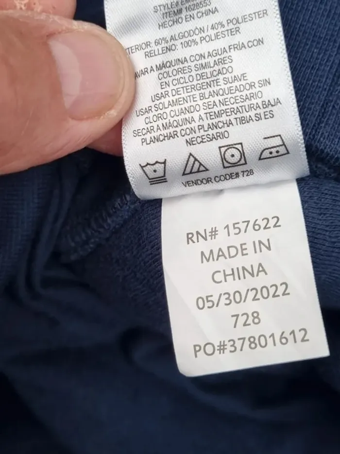 Sweat matelassé Eddie Bauer bleu marine – Taille M Homme - photo numéro 10