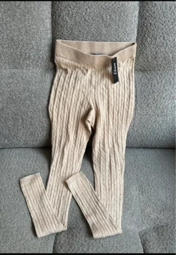 Legging chaud torsadée beige crème Etam neuf