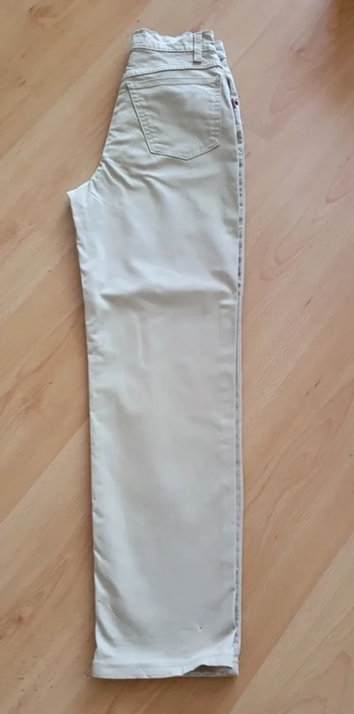 Pantalon crème/ocre Ober - photo numéro 2