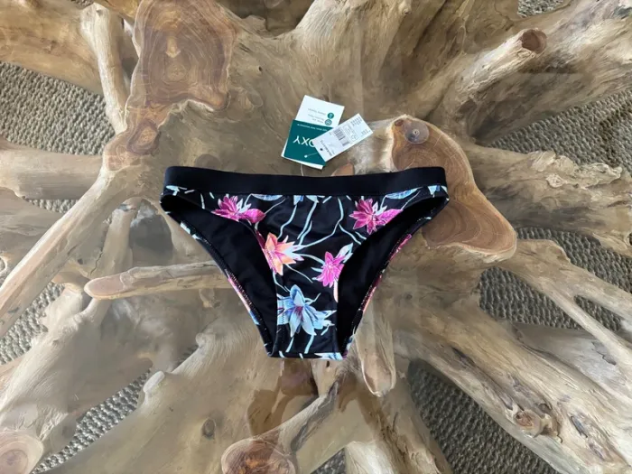 Bas de maillot de bain Roxy noir fleurs