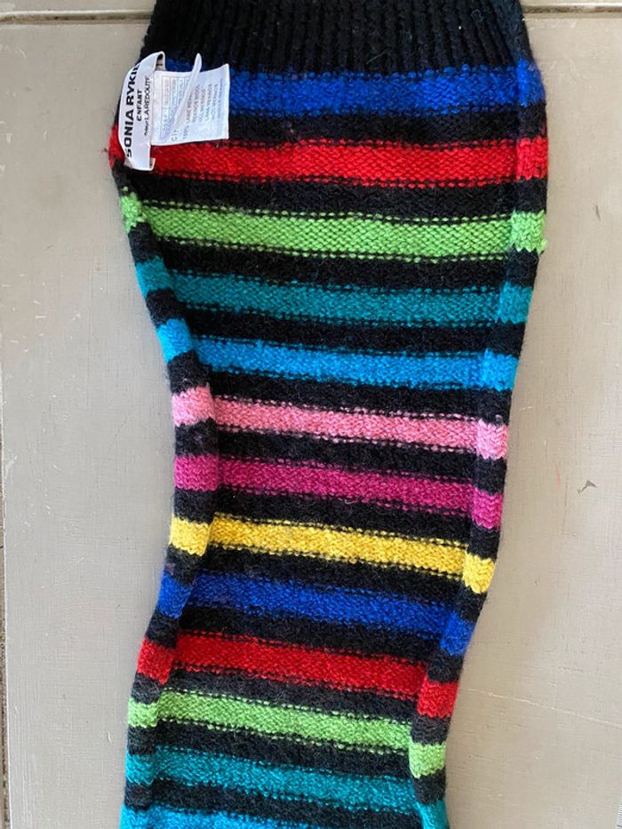 Écharpe enfant Sonia Rykiel noire à rayures colorées - photo numéro 9