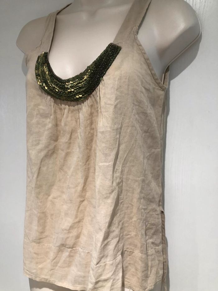 Top à sequins vert Sandro S - photo numéro 19