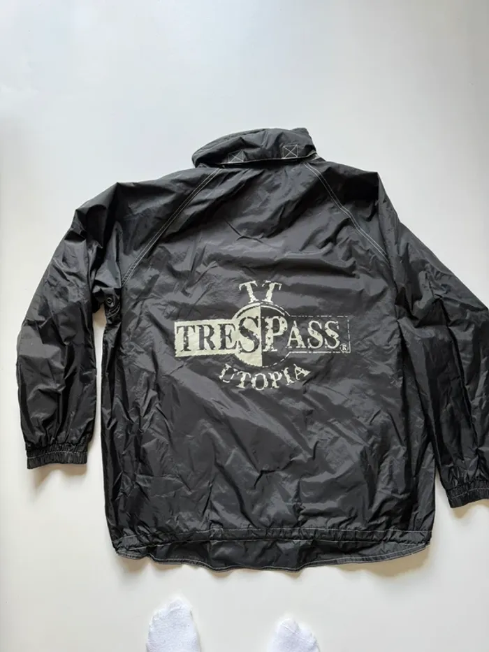 Veste noir style Kway - Veste de pluie - Veste ciré noir - photo numéro 7