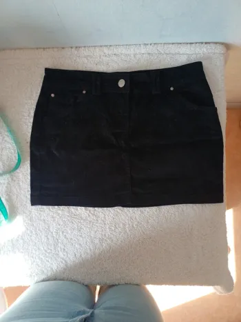 Mini jupe en velours fin