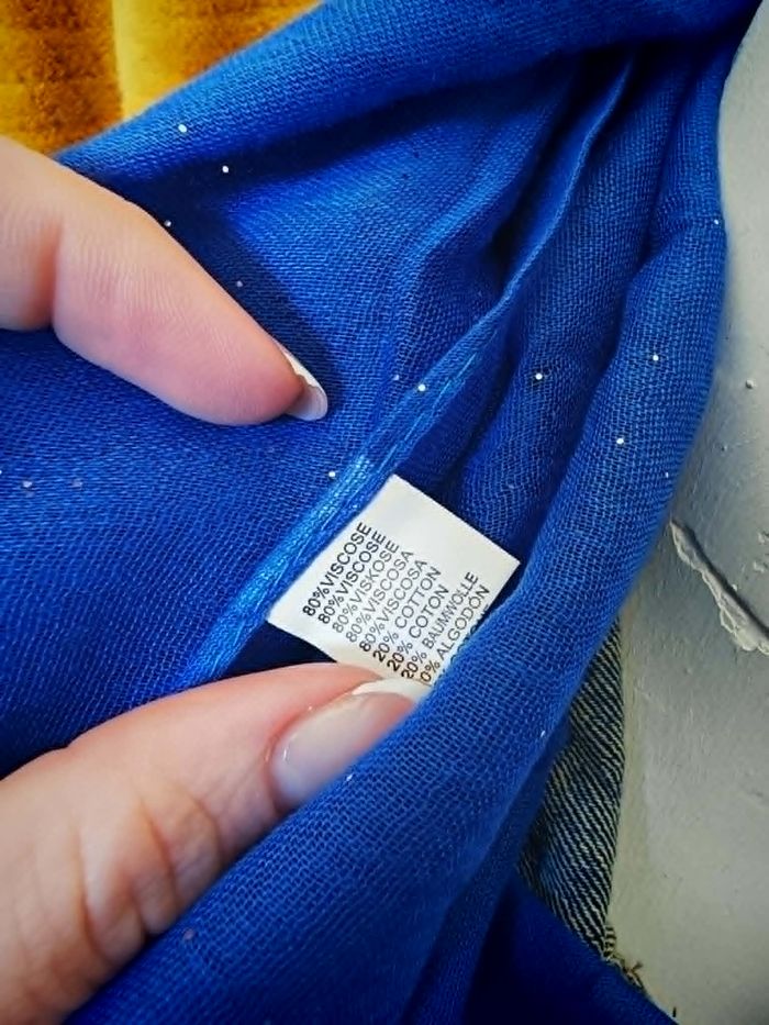 Écharpe paillettes - Bleu Royal - photo numéro 2