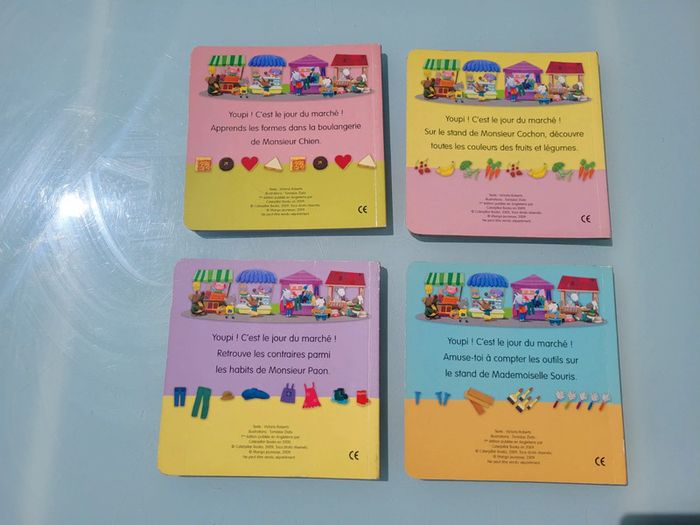 4 livres tout carton 🦚 Chez M. Paon 🐁 Mme Souris 🐷 M. Cochon 🐶 M. Chien - photo numéro 2