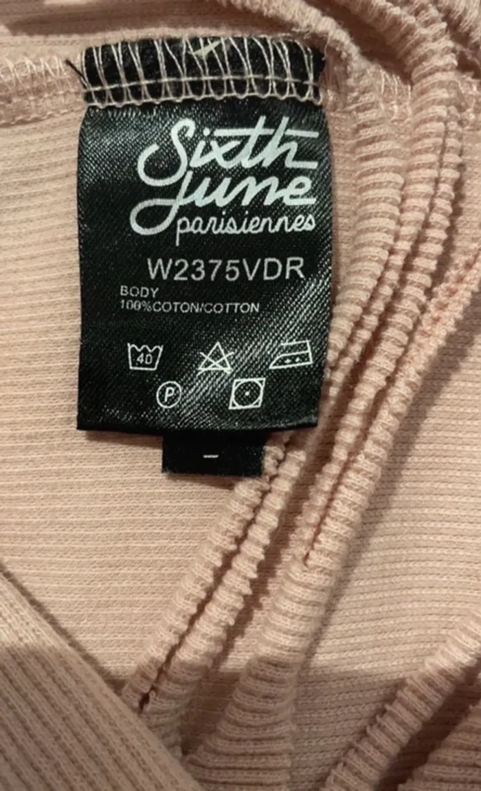 Robe moulante Sixth June rose poudré – taille S – très bon état - photo numéro 8