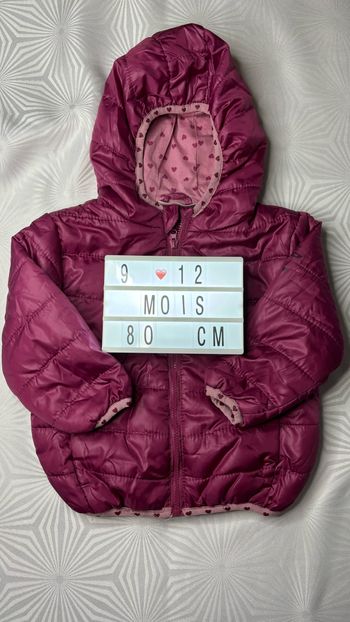 Doudoune fille 12 mois ou 80cm