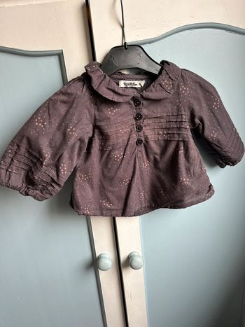 Haut manches longues, gris foncé , 6 mois