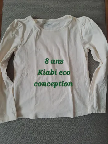 T shirt manches longues écru