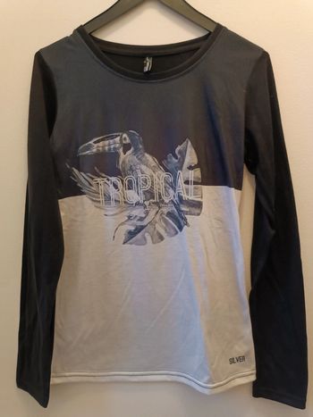 T-shirt noir perroquet - taille L - neuf