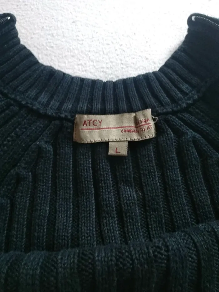 Pull Homme à côte noir - photo numéro 3