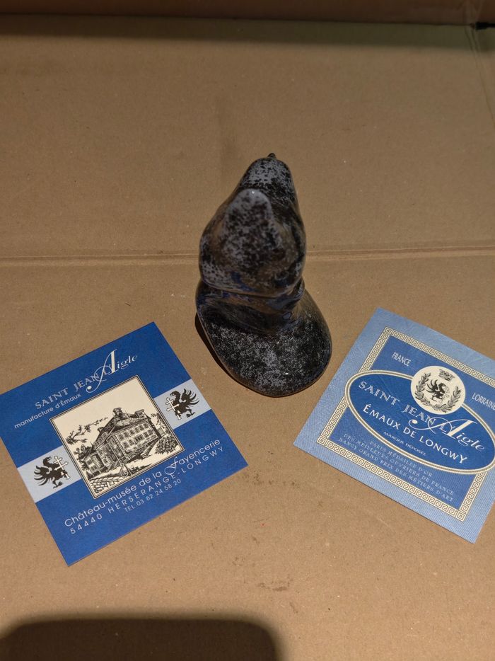 Oiseau noir et gris Saint Jean l'Aigle émaux de Longwy - photo numéro 7