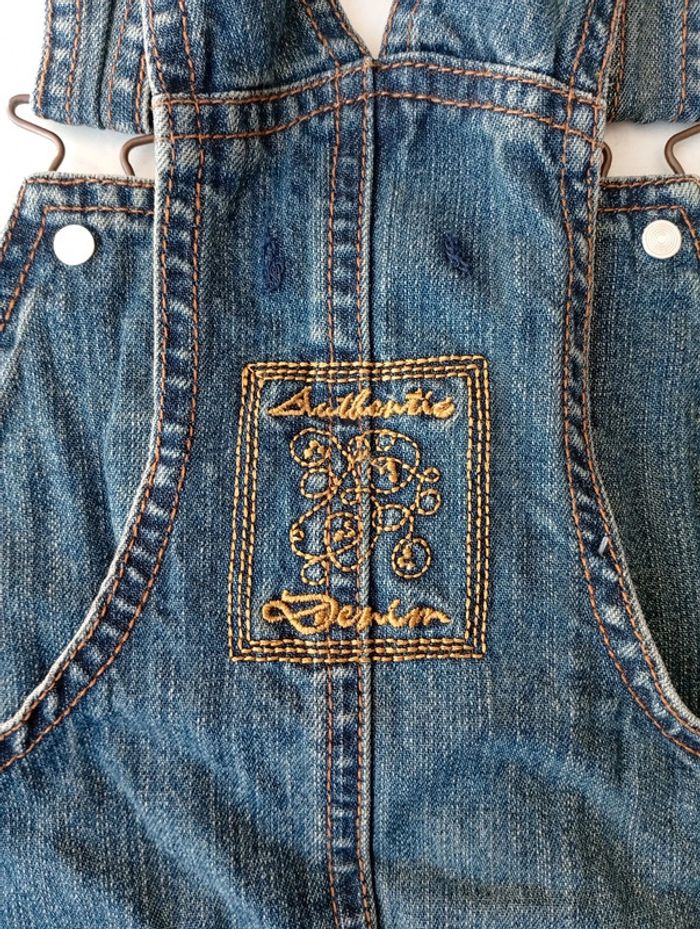 Salopette jupe en jean Tex basic taille 4 ans - photo numéro 4