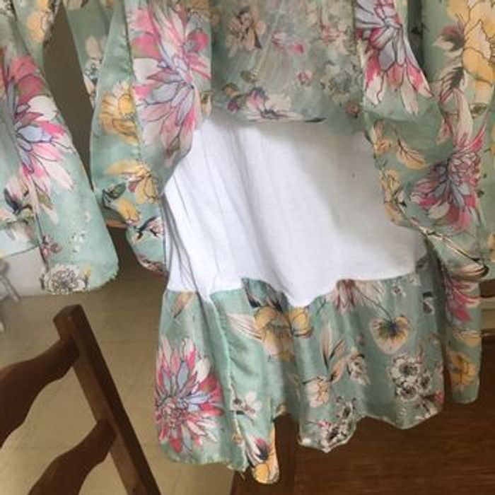 Blouse été femme épaule dénudée a fleur - photo numéro 3
