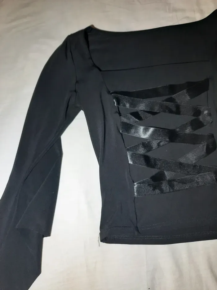 Blouse noire vintage - photo numéro 6