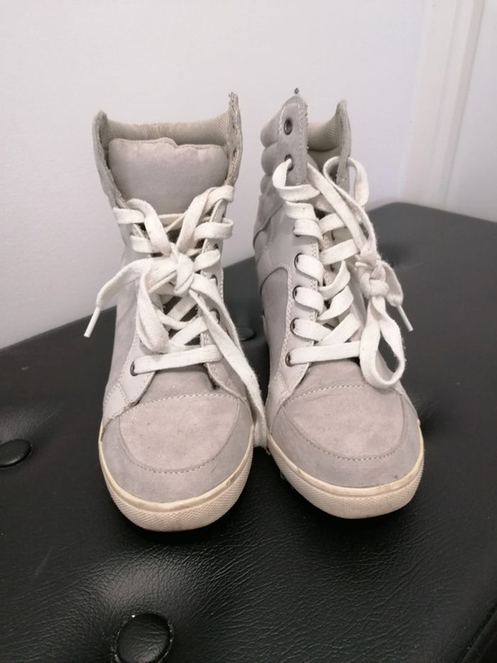 Baskets compensées grise 37 - photo numéro 3