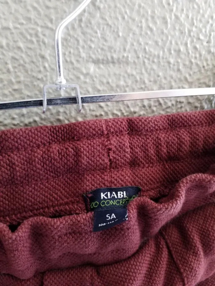 Pantalon nid d abeille bordeaux 4 ans - photo numéro 4