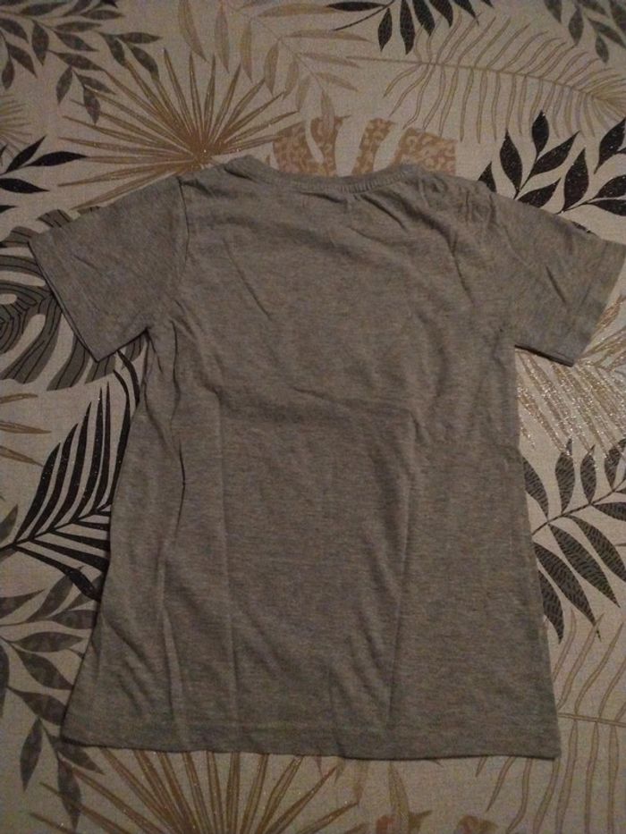 Tee shirt manche courte gris Eldys 8 ans - photo numéro 2