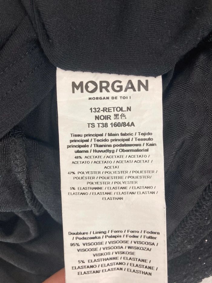 Robe bustier noire à paillettes Morgan taille S - photo numéro 8