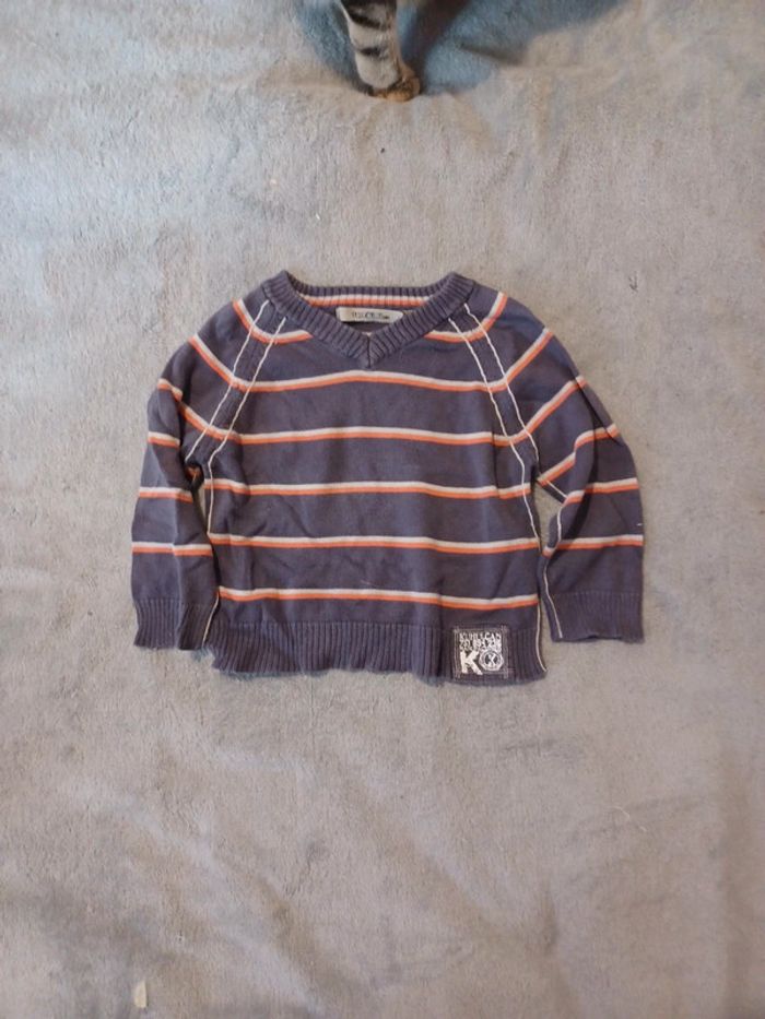 Pull 24 mois 2 ans tape à l'œil
