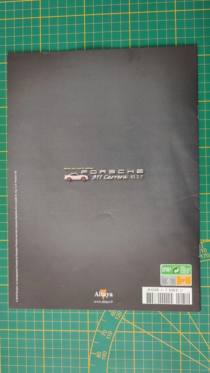 Fascicule seul sans pièce n°81 pièce détachée Porsche 911 Carrera RS 2.7 1/8 1/8ème Altaya #B37 - photo numéro 2