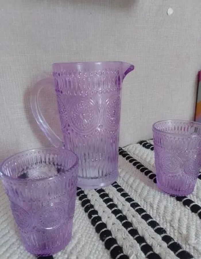 Lots carafe et verres à eau - photo numéro 7