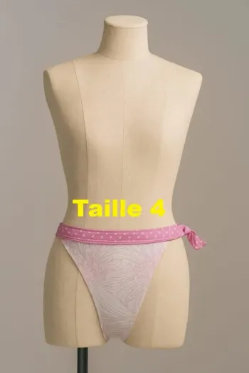 Maillot de bain bas uniquement rose blanc Roxy Life Taille 4