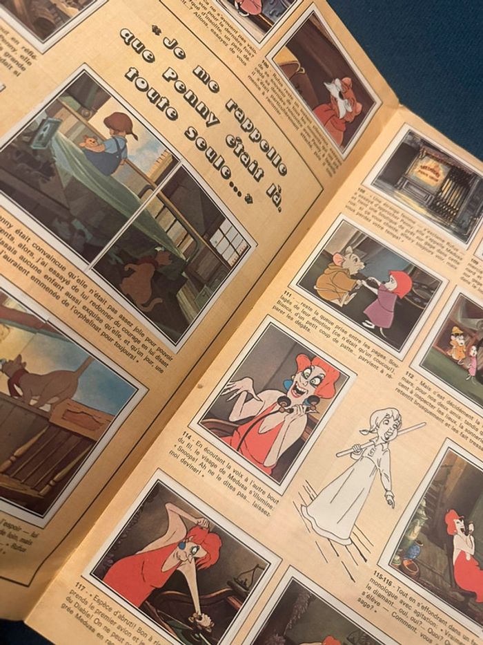 1977 Album ancien Panini complet Disney Bernard et Bianca souris autocollants stickers - photo numéro 5