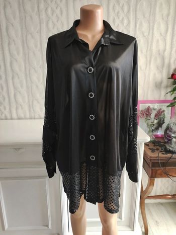 Grande chemise noir sequins taille 3