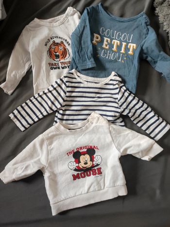 3 tee shirt manches longues + pull