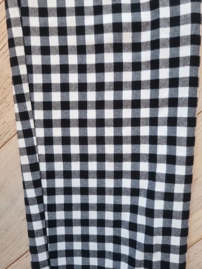 Pantalon vichy 38 stradivarius noir et blanc - photo numéro 2