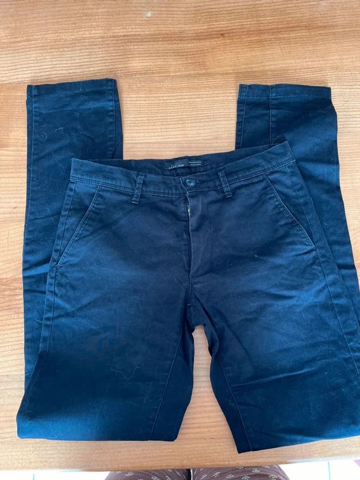 Pantalon Zara man Basic noir - photo numéro 3