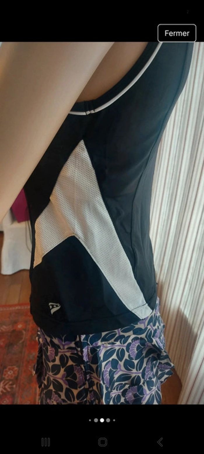 Debardeur de sport noir/blanc Rucanor taille M - photo numéro 8
