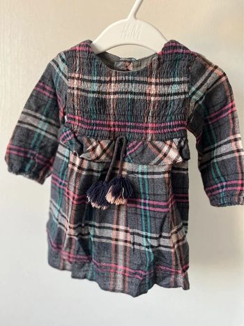 Robe carreaux 6-9mois