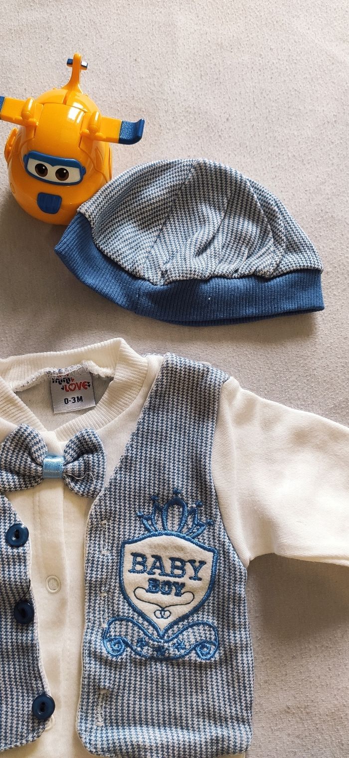 Ensemble 2 pièces bébé garçon 0-3 mois. - photo numéro 3