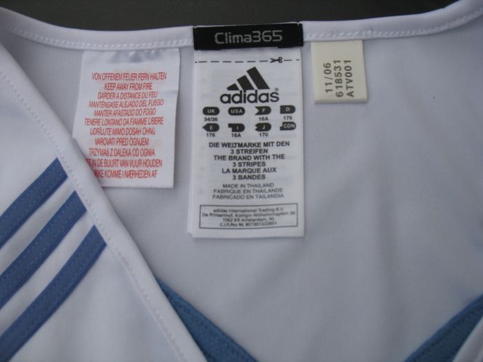 DÉBARDEUR BLANC ET BLEU FILLE "ADIDAS" 16 ANS - n°03 - photo numéro 5