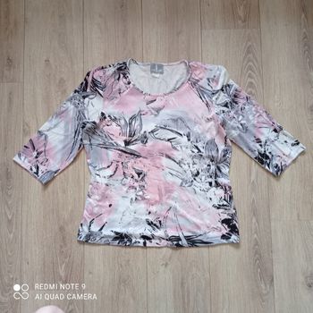 T-shirt rose à motifs t40/42